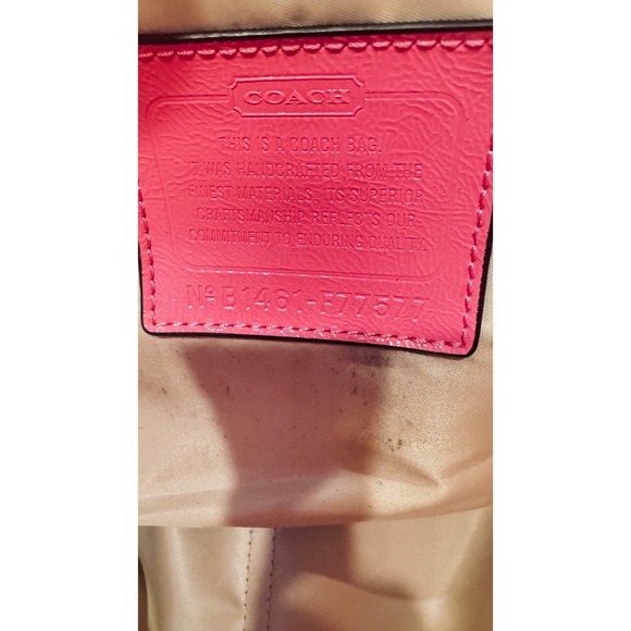 Coach Signature C Pink Nylon Shoulder Bag Convertible Strap12x16x6 preloved - Picture 10 of 13